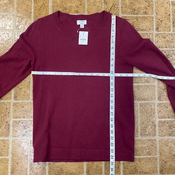 NWT J. Crew Wool Blend Burgundy Teddie Sweater - Picture 12 of 12